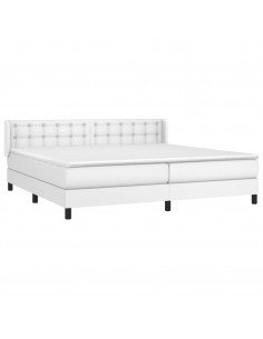 Giroletto a Molle con Materasso Bianco 200x200cm in Similpelle 2