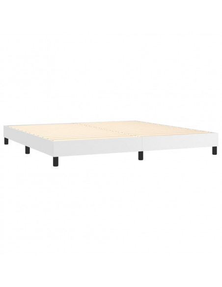 Giroletto a Molle con Materasso Bianco 200x200cm in Similpelle