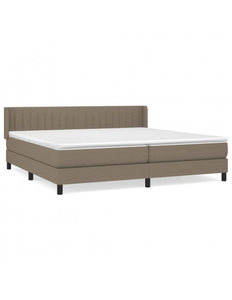 Giroletto a Molle con Materasso Tortora 200x200 cm in Tessuto