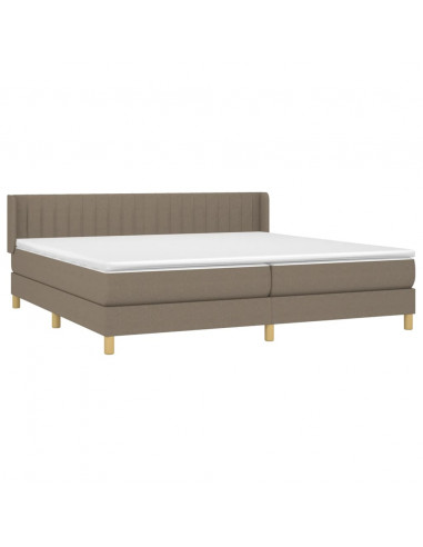 Giroletto a Molle con Materasso Tortora 200x200 cm in Tessuto