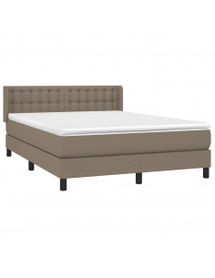 Giroletto a Molle con Materasso Tortora 140x200 cm in Tessuto 2