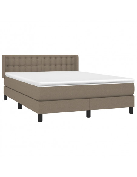 Giroletto a Molle con Materasso Tortora 140x200 cm in Tessuto