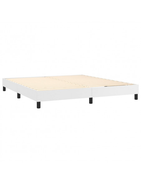 Giroletto a Molle con Materasso Bianco 180x200 cm in Similpelle