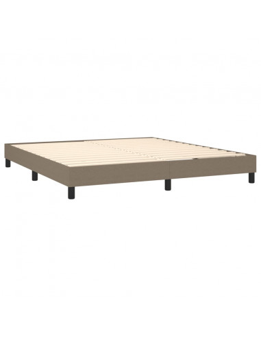Giroletto a Molle con Materasso Tortora 180x200 cm in Tessuto