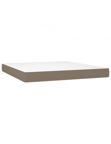 Giroletto a Molle con Materasso Tortora 180x200 cm in Tessuto