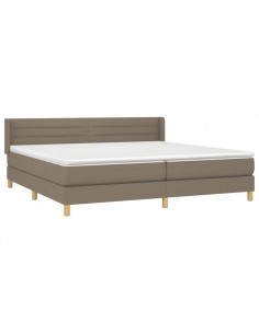 Giroletto a Molle con Materasso Tortora 200x200 cm in Tessuto 2