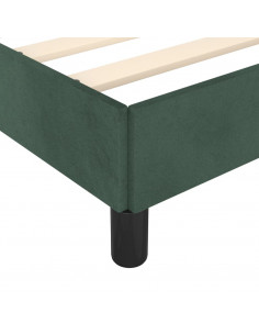 Giroletto con Testiera Verde Scuro 80x200 cm in Velluto 2