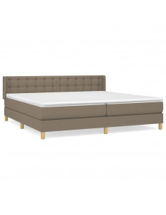 Giroletto a Molle con Materasso Tortora 160x200 cm in Tessuto