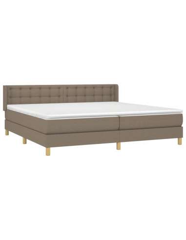 Giroletto a Molle con Materasso Tortora 160x200 cm in Tessuto