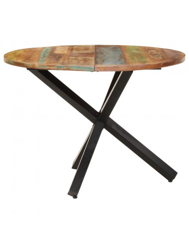 Tavolo da Pranzo Rotondo 100x100x75 cm Massello di Recupero