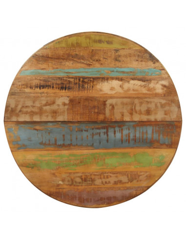 Tavolo da Pranzo Rotondo 100x100x75 cm Massello di Recupero