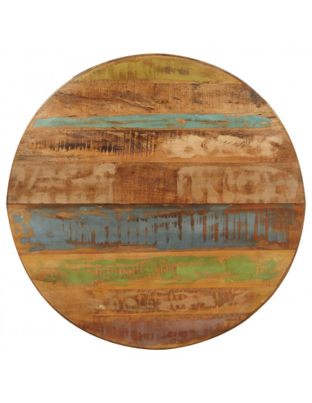 Tavolo da Pranzo Rotondo 100x100x75 cm Massello di Recupero