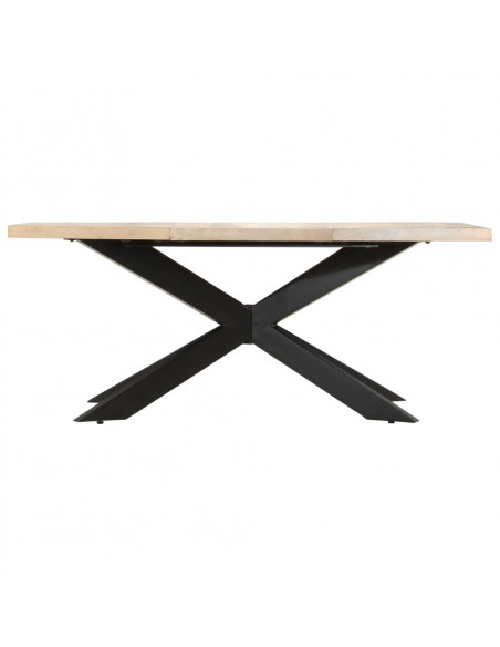 Tavolo da Pranzo 180x90x76 cm in Massello di Mango Sbiancato