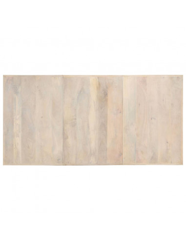 Tavolo da Pranzo 180x90x76 cm in Massello di Mango Sbiancato