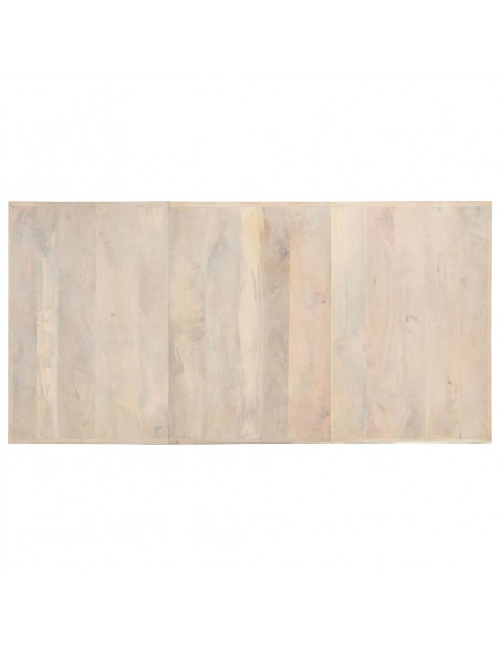 Tavolo da Pranzo 180x90x76 cm in Massello di Mango Sbiancato