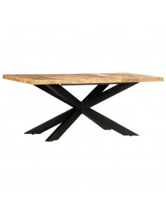 Tavolo da Pranzo 180x90x76 cm in Legno Massello di Mango Grezzo
