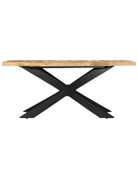 Tavolo da Pranzo 180x90x76 cm in Legno Massello di Mango Grezzo