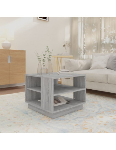 Tavolino da Salotto Grigio Sonoma 55x55x43 cm in Truciolato