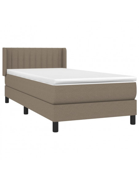 Giroletto a Molle con Materasso Tortora 90x200 cm inTessuto