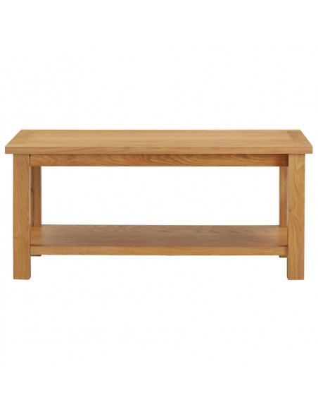 Tavolino da Salotto 90x45x40 cm in Legno Massello di Rovere