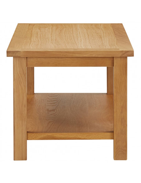 Tavolino da Salotto 90x45x40 cm in Legno Massello di Rovere