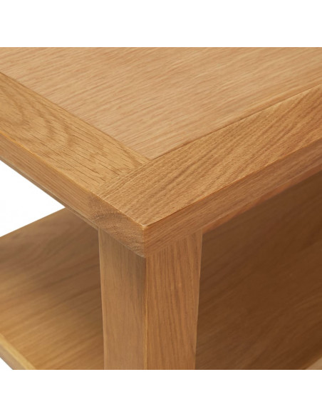 Tavolino da Salotto 90x45x40 cm in Legno Massello di Rovere