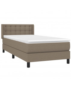 Giroletto a Molle con Materasso Tortora 90x190 cm in Tessuto 2