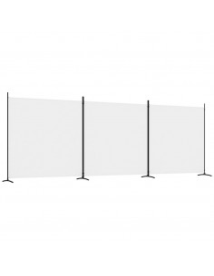 Divisorio a 3 Pannelli bianco 525x180 cm in Tessuto