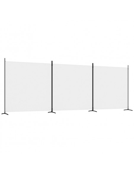 Divisorio a 3 Pannelli bianco 525x180 cm in Tessuto