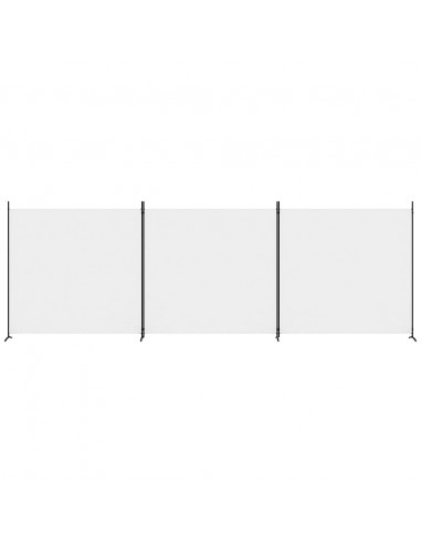 Divisorio a 3 Pannelli bianco 525x180 cm in Tessuto