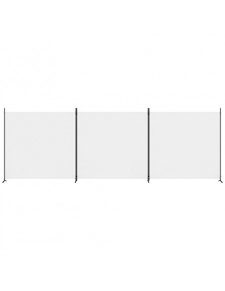Divisorio a 3 Pannelli bianco 525x180 cm in Tessuto