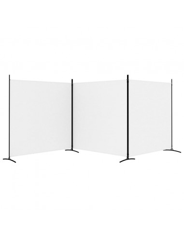 Divisorio a 3 Pannelli bianco 525x180 cm in Tessuto
