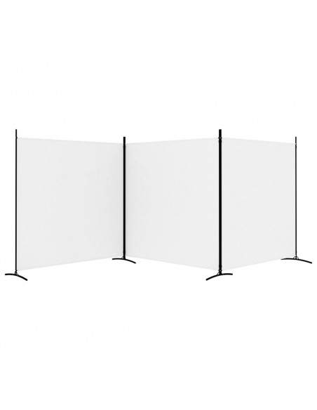 Divisorio a 3 Pannelli bianco 525x180 cm in Tessuto