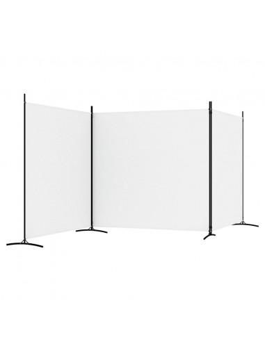 Divisorio a 3 Pannelli bianco 525x180 cm in Tessuto