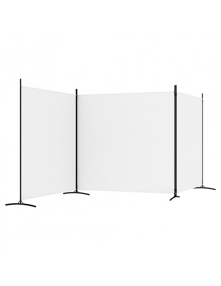 Divisorio a 3 Pannelli bianco 525x180 cm in Tessuto