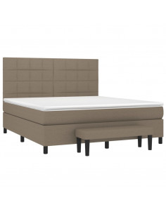 Giroletto a Molle con Materasso Tortora 180x200 cm in Tessuto 2