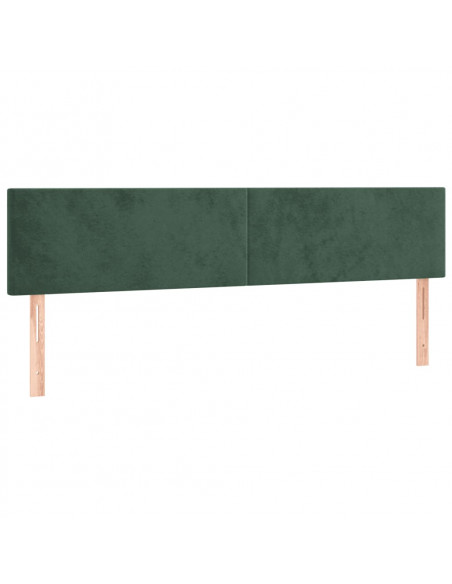 Giroletto a Molle con Materasso Verde Scuro 160x200 cm Velluto