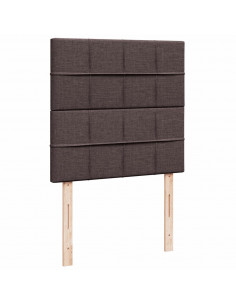 Giroletto a Molle con Materasso Marrone Scuro 90x190cm Tessuto
