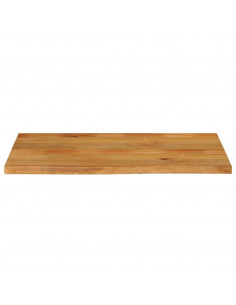 Piano Tavolo Bordi Vivi 110x60x3,8cm in Legno Massello di Mango 2