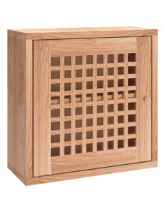 Armadietto da Parete 42x18x42 cm in Legno Massello di Noce