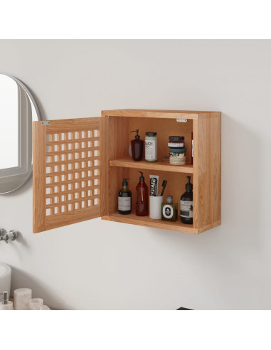 Armadietto da Parete 42x18x42 cm in Legno Massello di Noce