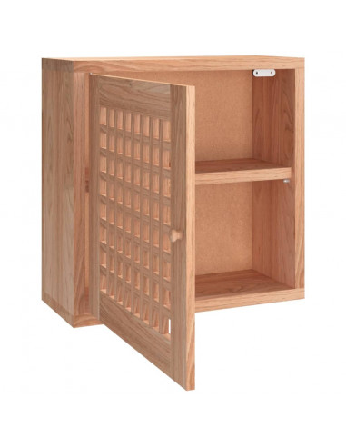 Armadietto da Parete 42x18x42 cm in Legno Massello di Noce