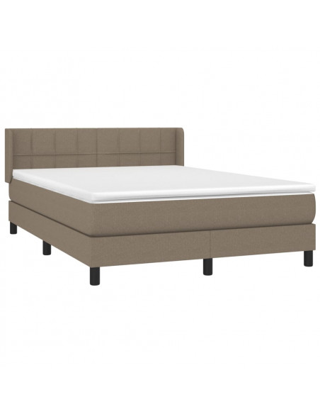 Giroletto a Molle con Materasso Tortora 140x200 cm in Tessuto