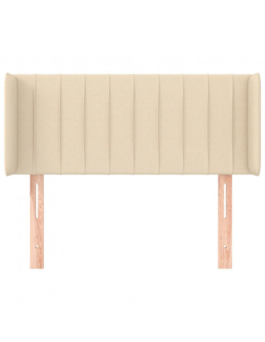 Testiera ad Orecchio Crema 93x16x78/88 cm in Tessuto