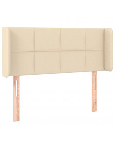 Testiera ad Orecchio Crema 83x16x78/88 cm in Tessuto