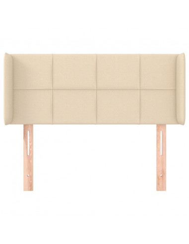 Testiera ad Orecchio Crema 83x16x78/88 cm in Tessuto