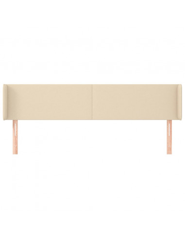 Testiera ad Orecchio Crema 203x16x78/88 cm in Tessuto