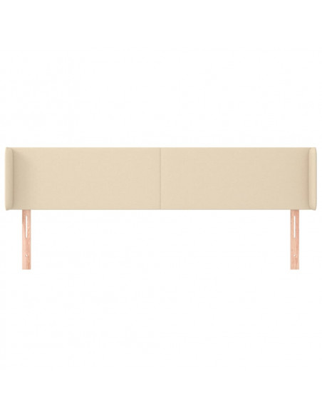 Testiera ad Orecchio Crema 203x16x78/88 cm in Tessuto