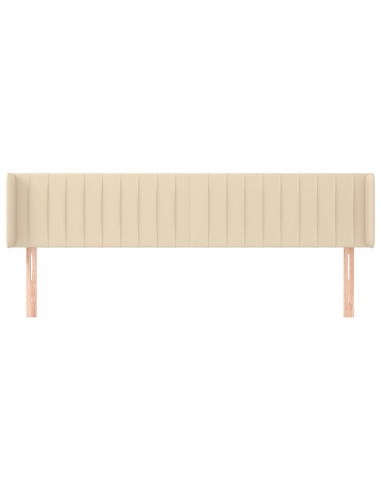 Testiera ad Orecchio Crema 183x16x78/88 cm in Tessuto