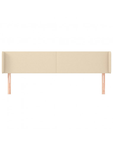 Testiera ad Orecchio Crema 163x16x78/88 cm in Tessuto